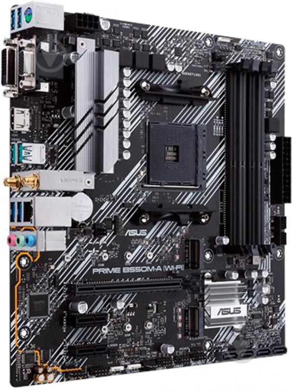 Материнская плата Asus PRIME B550M-A (WI-FI) (Socket AM4, AMD B550, mini ATX) - фото 4