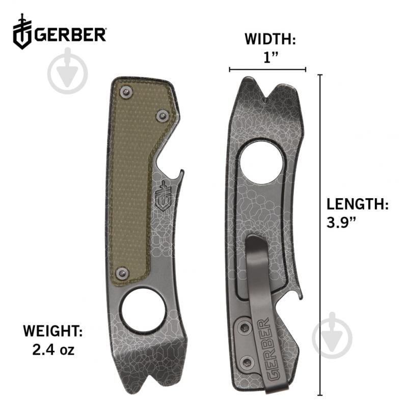 Мультитул Gerber Knives брелок открывалк ShardXL Micarta 4L 1064440 - фото 3 Мультитул Gerber Knives брелок открывалк ShardXL Micarta 4L 1064440 - фото 3