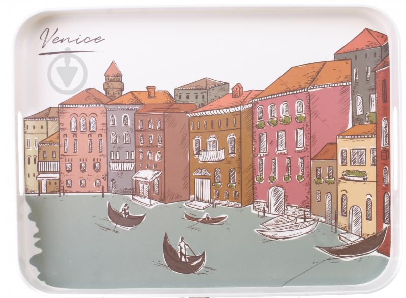 Поднос Albayrak прямоугольный с ручками Venice Hygge 30,6x39,5x4 см - фото 1