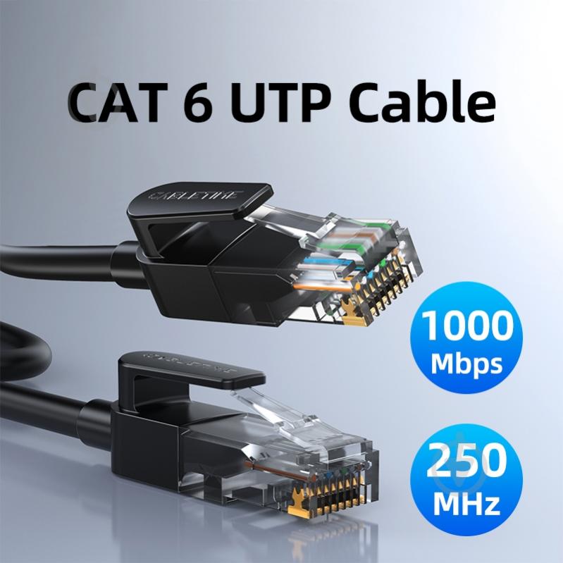 Патч-корд CableTime Cat6 UTP 1000Mbps 250MHz 0,5 м черный - фото 4 Патч-корд CableTime Cat6 UTP 1000Mbps 250MHz 0,5 м черный - фото 4