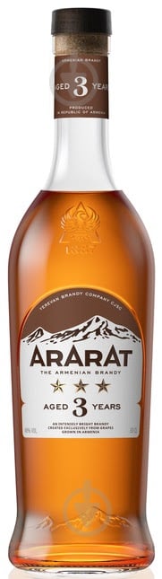 Бренді Ararat 3 роки витримки 40% 0,5 л - фото 1