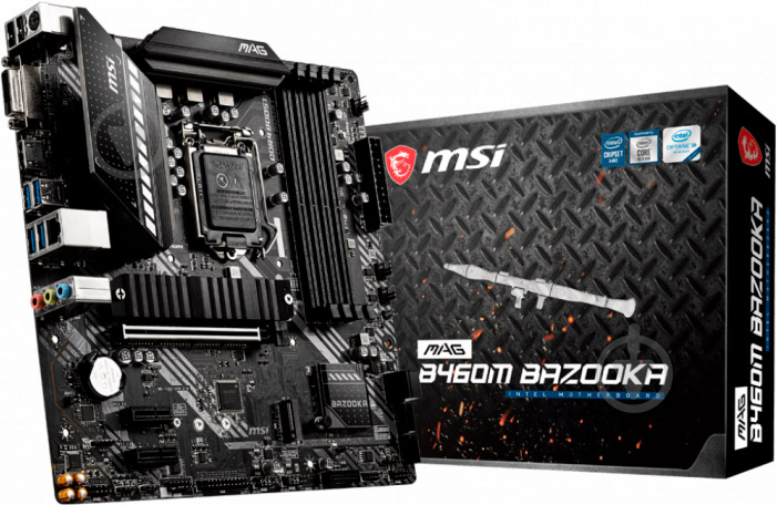 Материнская плата MSI MAG B460M BAZOOKA (Socket 1200, Intel B460, mirco ATX) - фото 5