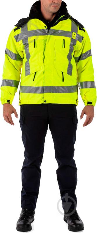 Куртка 5.11 Tactical тактична демісезонна 3-in-1 Reversible High-Visibility Parka [320] High-Vis Yellow XXL - фото 4