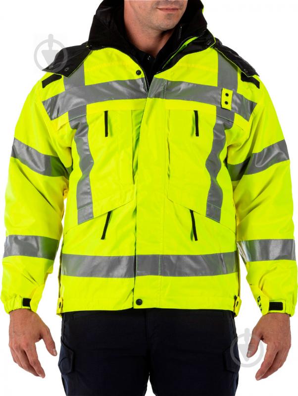 Куртка 5.11 Tactical тактическая демисезонная 3-in-1 Reversible High-Visibility Parka [320] High-Vis Yellow XXXL - фото 5