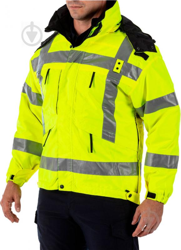 Куртка 5.11 Tactical тактична демісезонна 3-in-1 Reversible High-Visibility Parka [320] High-Vis Yellow L - фото 7