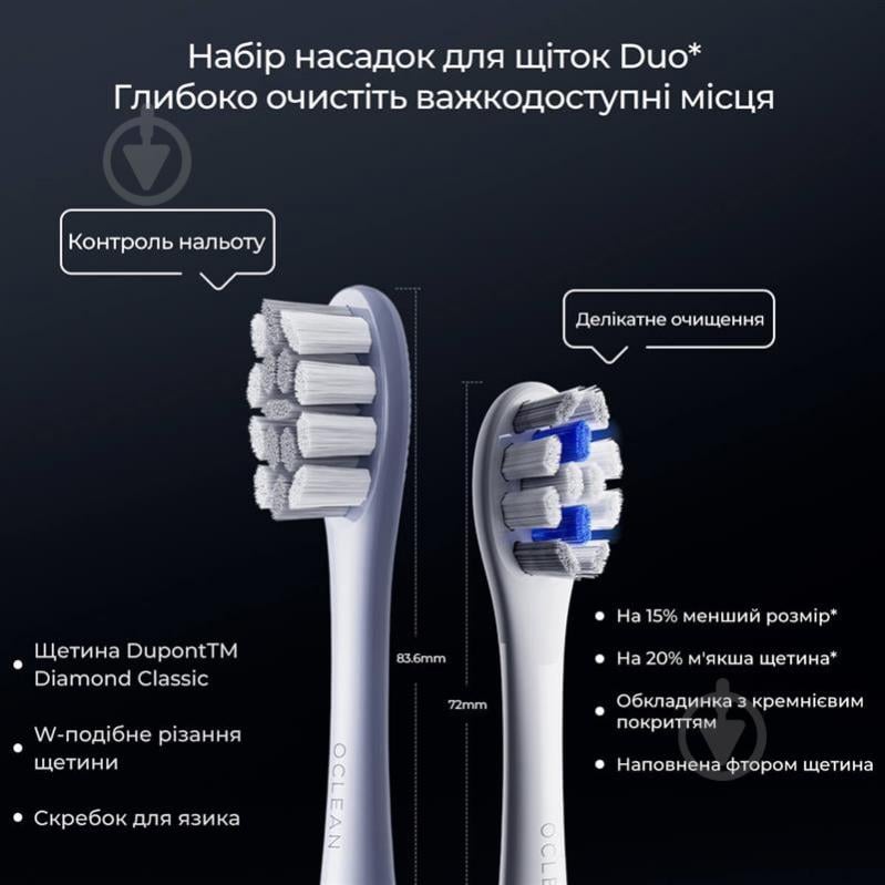 Електрична зубна щітка Oclean X Pro Digital Electric Toothbrush Glamour Silver - фото 3