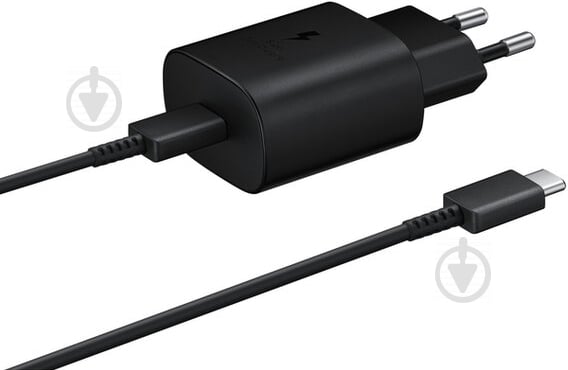 Зарядное устройство Samsung USB-C Wall Charger with Cable USB-C 25W Black - фото 1