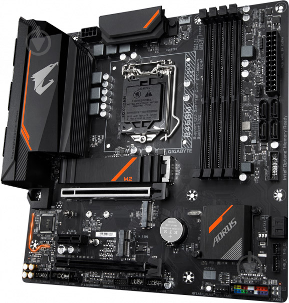 Материнская плата Gigabyte B460M AORUS PRO (Socket 1200, Intel B460, mirco ATX) - фото 2