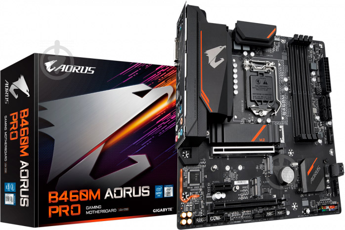 Материнская плата Gigabyte B460M AORUS PRO (Socket 1200, Intel B460, mirco ATX) - фото 5