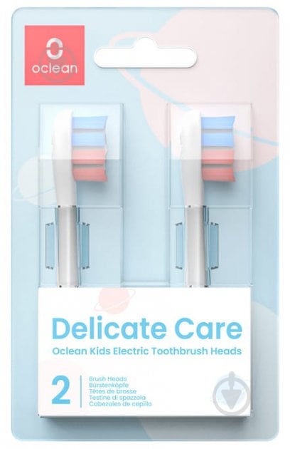 Насадки для електричної зубної щітки Oclean P3K1 Brush Head Kids White 2 шт. (697810552546) - фото 2