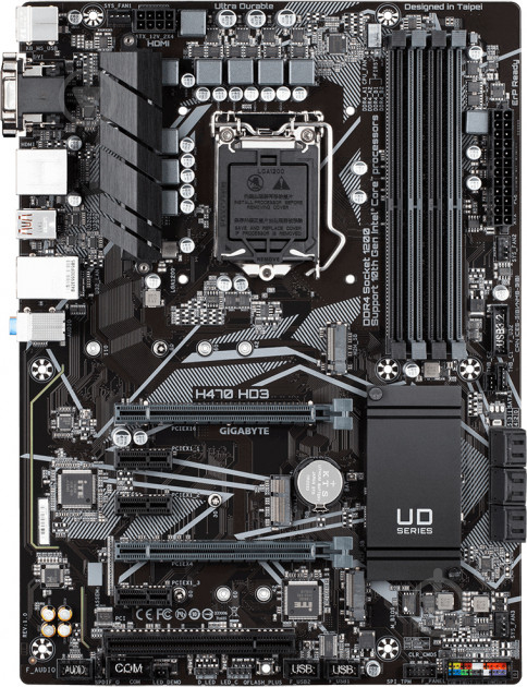 Материнская плата Gigabyte H470 HD3 (Socket 1200, Intel H470, ATX) - фото 1