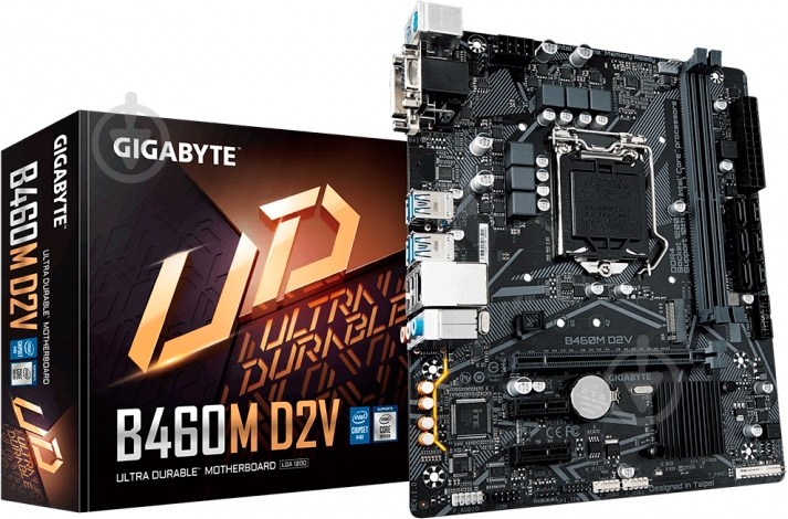 Материнская плата Gigabyte B460M D2V (Socket 1200, Intel B460, mirco ATX) - фото 4