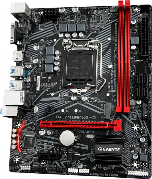 Материнская плата Gigabyte B460M GAMING HD (Socket 1200, Intel B460, mirco ATX) - фото 2