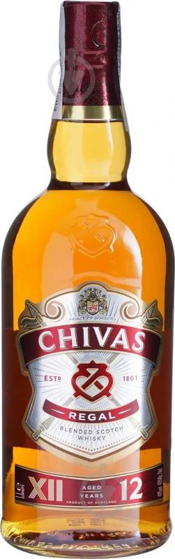 Віскі Chivas Regal 12 років витримки 40% 1 л - фото 1