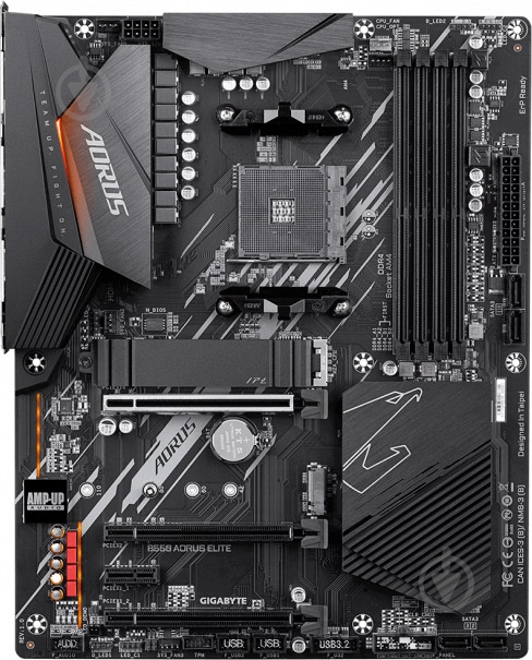 Материнська плата Gigabyte B550 AORUS ELITE (Socket AM4, AMD B550, ATX) - фото 1