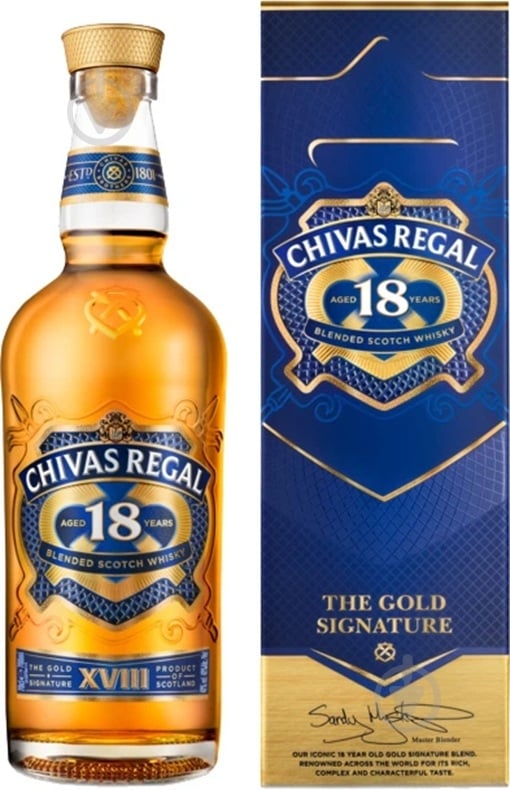 Виски Chivas Regal 18 лет выдержки 40% 0,7 л - фото 1 Виски Chivas Regal 18 лет выдержки 40% 0,7 л - фото 1