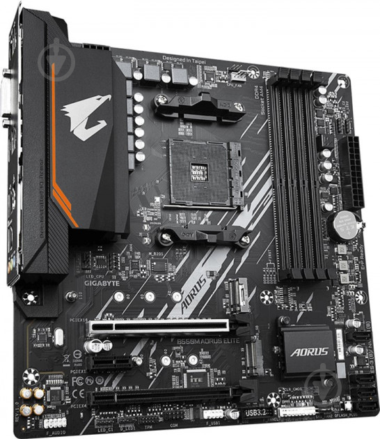 Материнская плата Gigabyte B550M AORUS ELITE (Socket AM4, AMD B550, mirco ATX) - фото 2