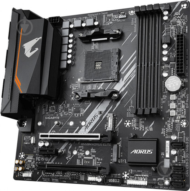 Материнская плата Gigabyte B550M AORUS ELITE (Socket AM4, AMD B550, mirco ATX) - фото 3