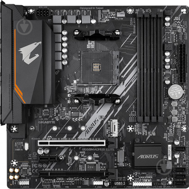 Материнская плата Gigabyte B550M AORUS ELITE (Socket AM4, AMD B550, mirco ATX) - фото 1