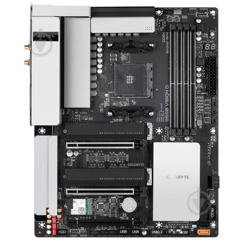 Материнська плата Gigabyte B550 VISION D (Socket AM4, AMD B550, ATX) - фото 1