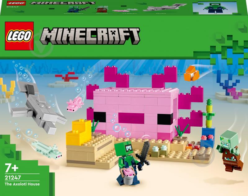 Конструктор LEGO Minecraft Дім-Аксолотль 21247 - фото 1