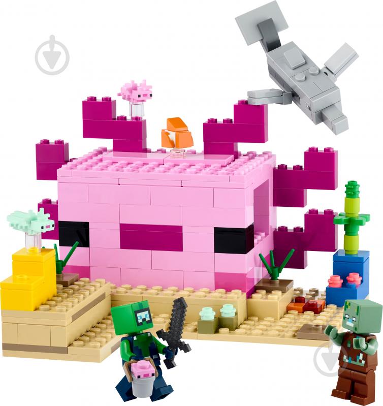 Конструктор LEGO Minecraft Дім-Аксолотль 21247 - фото 3