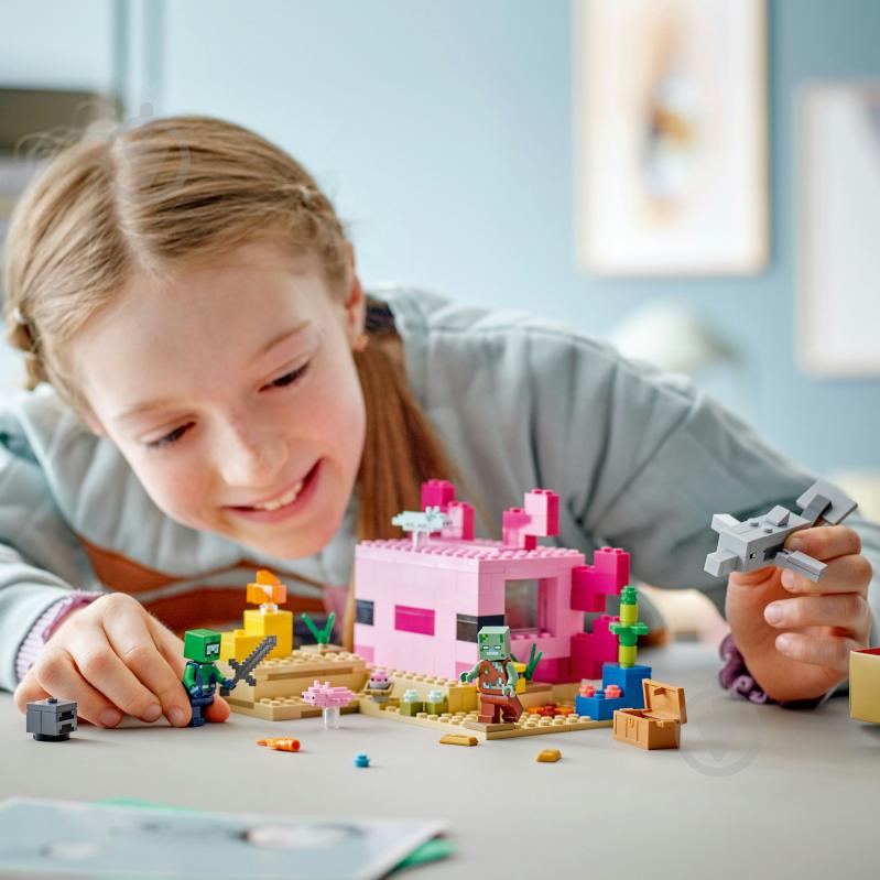 Конструктор LEGO Minecraft Дім-Аксолотль 21247 - фото 4