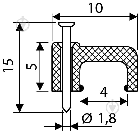 Скоба плоска Аско-Укрем CHF-4 чорний - фото 3