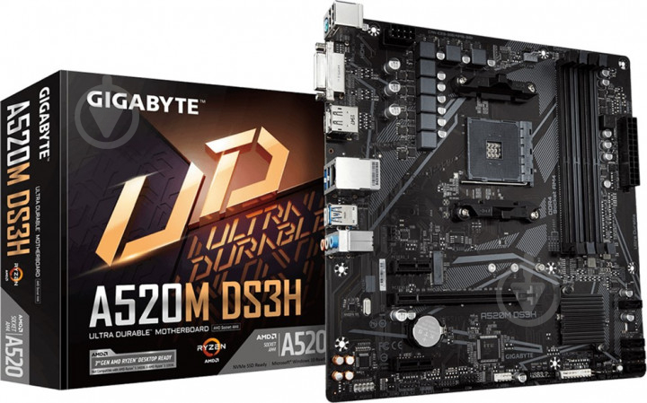 Материнская плата Gigabyte A520M DS3H (Socket AM4, AMD A520, mirco ATX) - фото 5