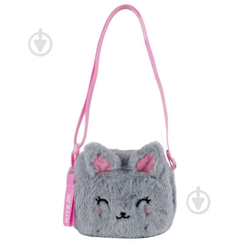 Сумка детская KITE Fluffy Cat K25-2710-3 серый - фото 1 Сумка детская KITE Fluffy Cat K25-2710-3 серый - фото 1
