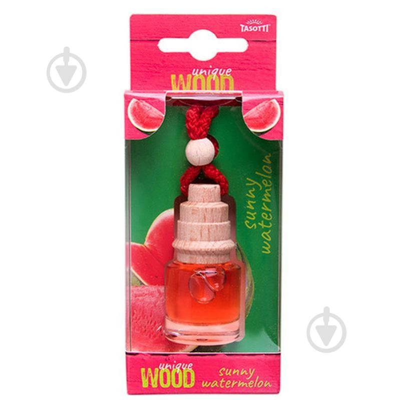 Ароматизатор подвесной Tasotti Wood Unique Sunny Watermelon 7 мл арбуз - фото 1