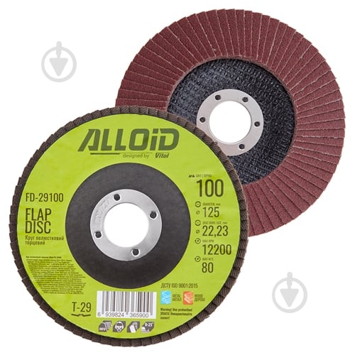 Круг пелюстковий Alloid 125 мм P100 FD-29100 - фото 1 Круг пелюстковий Alloid 125 мм P100 FD-29100 - фото 1