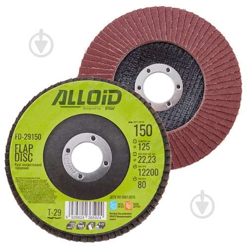Круг пелюстковий Alloid 125 мм P150 FD-29150 - фото 1 Круг пелюстковий Alloid 125 мм P150 FD-29150 - фото 1