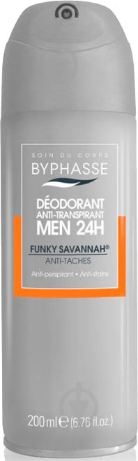 Дезодорант для мужчин Byphasse 24h Men Deodorant Spray Funky Savannah 200 мл - фото 1