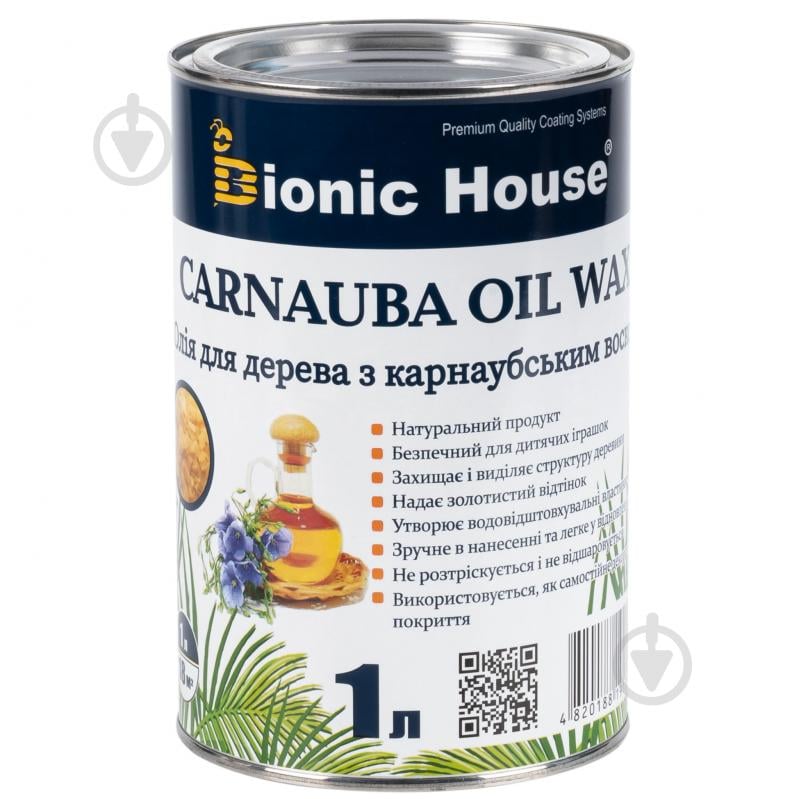 Олія для деревини Bionic House Oil Wax із карнаубським воском 1 л - фото 1