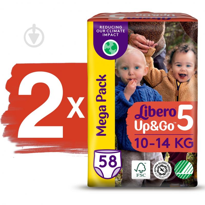 Підгузки-трусики Libero Up&Go 5 10-14 кг 116 шт. - фото 2 Підгузки-трусики Libero Up&Go 5 10-14 кг 116 шт. - фото 2