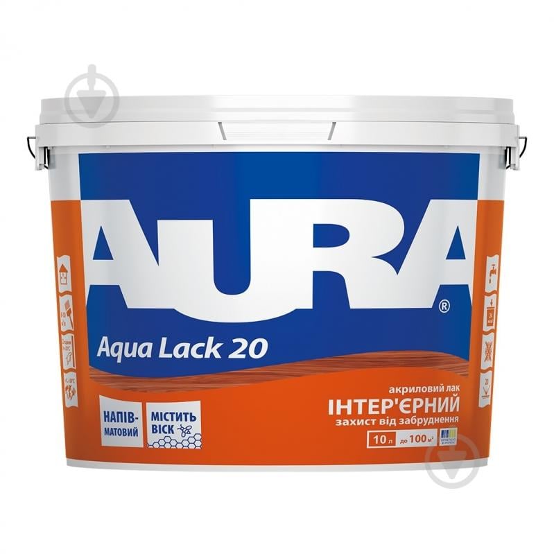 Лак інтер'єрний Aqua Lack 20 Aura® напівмат 10 л - фото 1