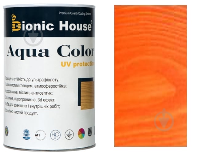 Лазур Bionic House лесуюча універсальна Aqua Color UV protect ірис шовковистий мат 0,8 л - фото 1