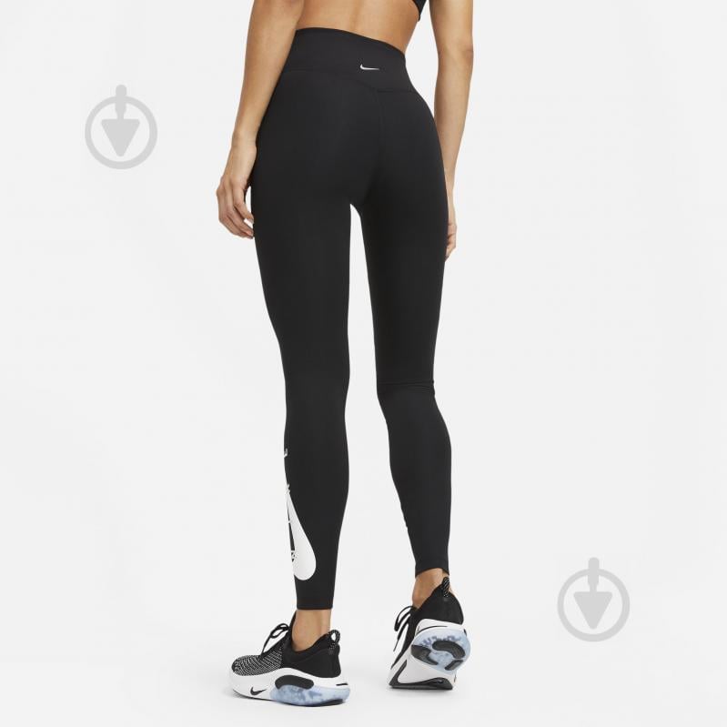 Лосины Nike W NK SWOOSH RUN TIGHT 7/8 DA1145-010 р.XS черный - фото 2