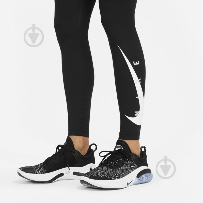 Лосины Nike W NK SWOOSH RUN TIGHT 7/8 DA1145-010 р.XS черный - фото 5