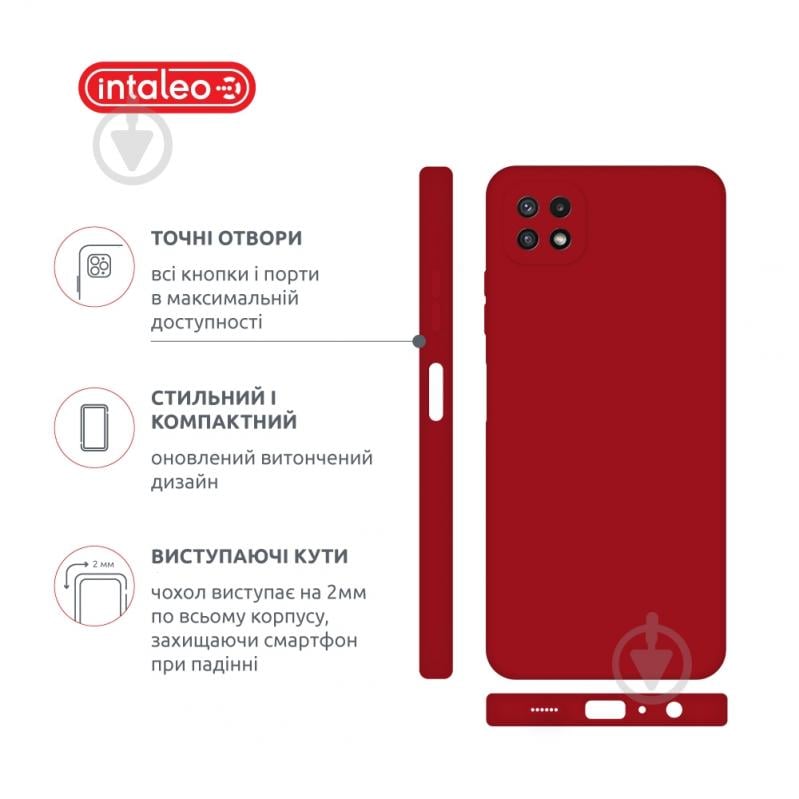 Чехол Intaleo SoftShell для Samsung Galaxy A22 5G красный - фото 4 Чехол Intaleo SoftShell для Samsung Galaxy A22 5G красный - фото 4