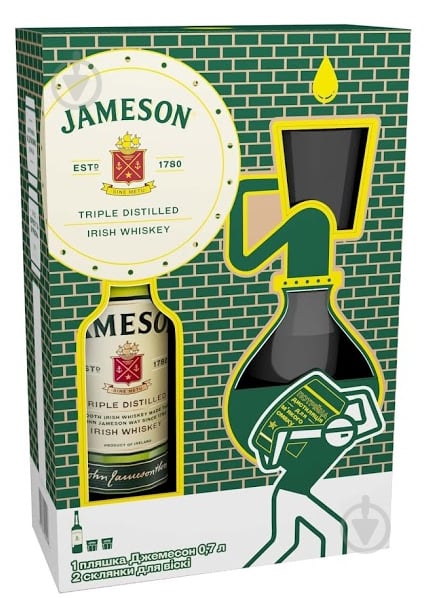 Виски Jameson 40% + 2 стакана 0,7 л - фото 1