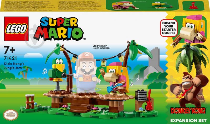 Конструктор LEGO Super Mario Імпровізація в джунглях Діксі Конґ. Додатковий набір 71421 - фото 1