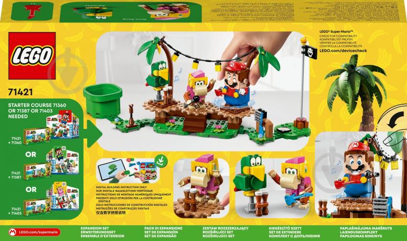 Конструктор LEGO Super Mario Імпровізація в джунглях Діксі Конґ. Додатковий набір 71421 - фото 2