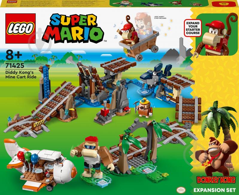 Конструктор LEGO Super Mario Поїздка у вагонетці Дідді Конґа. Додатковий набір 71425 - фото 1