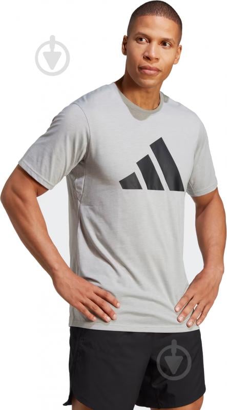 Футболка Adidas TR-ES FR LOGO T IB8276 р.2XL сірий - фото 1