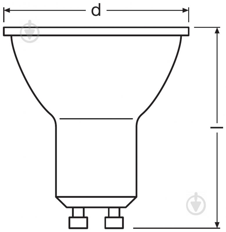 Лампа светодиодная Osram Star 7 Вт MR16 прозрачная GU10 220 В 6500 К PAR16 7W/865 FS1 - фото 2