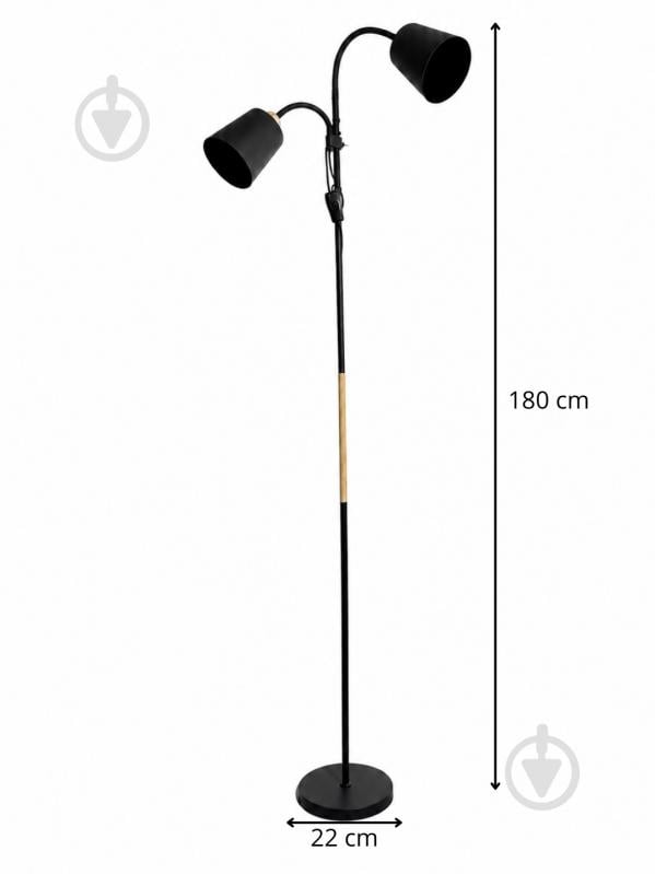 Торшер Bergs 40 Вт Е27 черный 1060-FL-2 Black - фото 12 Торшер Bergs 40 Вт Е27 черный 1060-FL-2 Black - фото 12