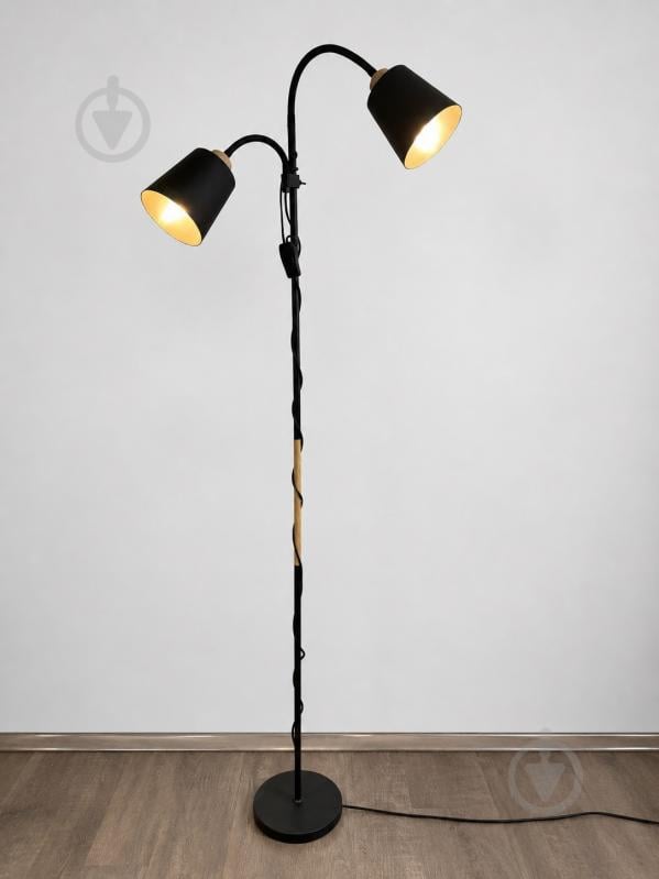 Торшер Bergs 40 Вт Е27 черный 1060-FL-2 Black - фото 3 Торшер Bergs 40 Вт Е27 черный 1060-FL-2 Black - фото 3