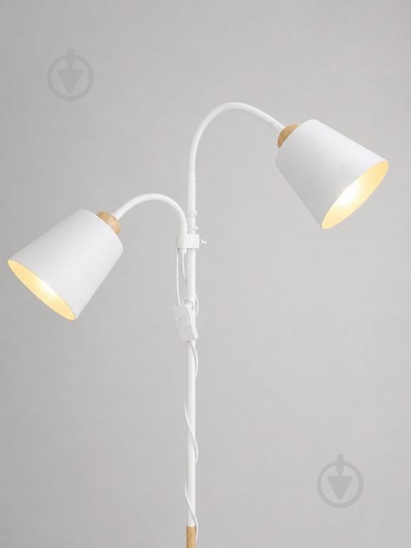 Торшер Bergs 40 Вт Е27 белый 1060-FL-2 White - фото 4